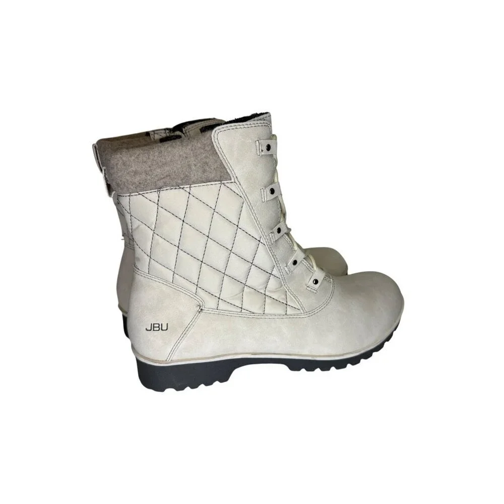 JBU Jambu Summit Women's Boots Waterproof White Lined Quilted Winter Size 11 NIB
